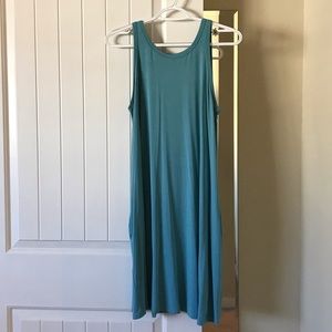Blue Piko Tank Dress